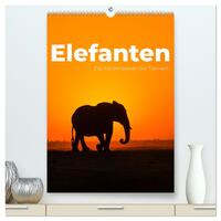 Vorderes Coverbild Elefanten - Die Herzeroberer der Tierwelt. (hochwertiger Premium Wandkalender 2025 DIN A2 hoch), Kunstdruck in Hochglanz