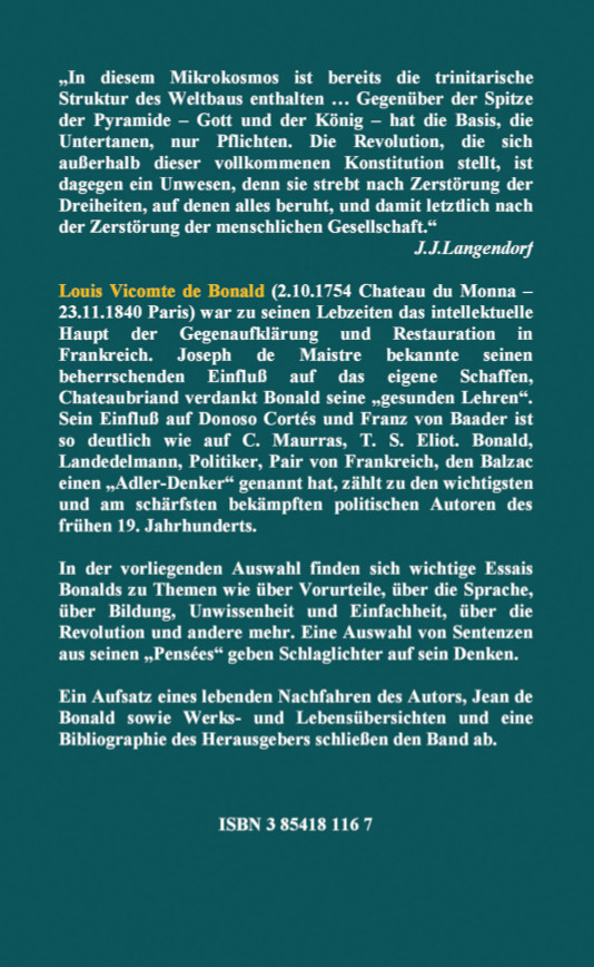 Rückseitencover Essais und Einfälle