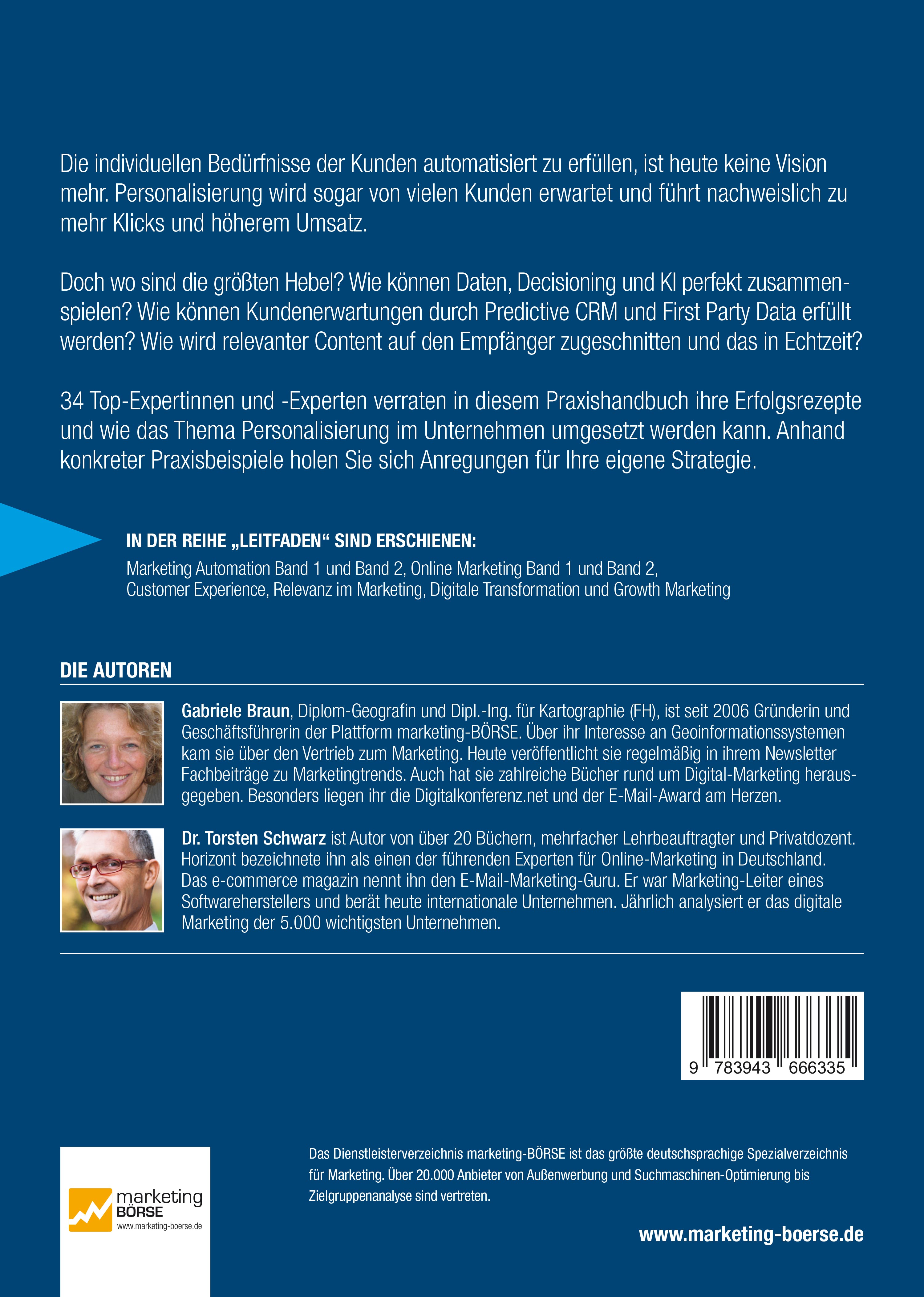 Rückseitencover Leitfaden Personalisierung