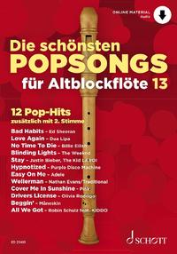 Vorderes Coverbild Die schönsten Popsongs für Alt-Blockflöte