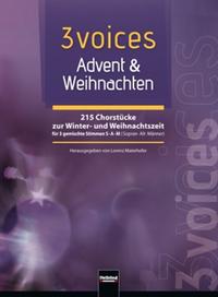 Vorderes Coverbild 3 voices Advent & Weihnachten