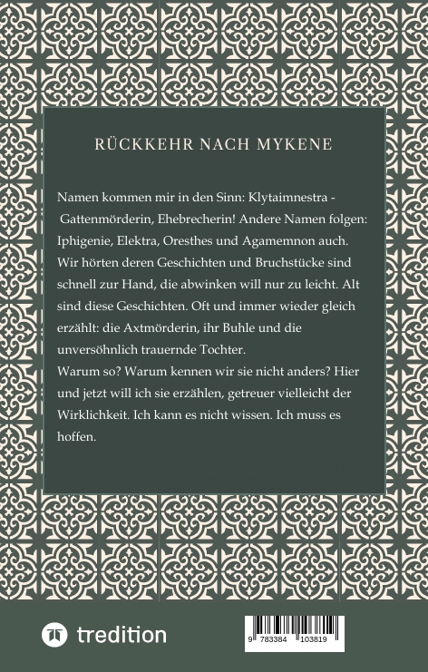 Rückseitencover Rückkehr nach Mykene