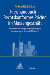 Vorderes Coverbild Preishandbuch - Rechtskonformes Pricing im Massengeschäft