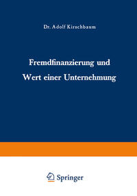 Vorderes Coverbild Fremdfinanzierung und Wert einer Unternehmung