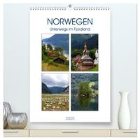 Vorderes Coverbild Norwegen - Unterwegs im Fjordland (hochwertiger Premium Wandkalender 2025 DIN A2 hoch), Kunstdruck in Hochglanz