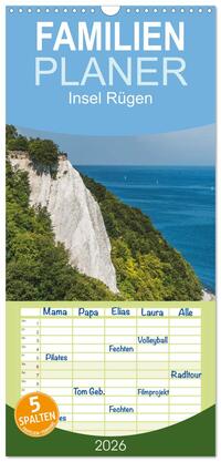 Vorderes Coverbild Familienplaner 2026 - Entdeckungen auf der Insel Rügen mit 5 Spalten (Wandkalender, 21 x 45 cm) CALVENDO