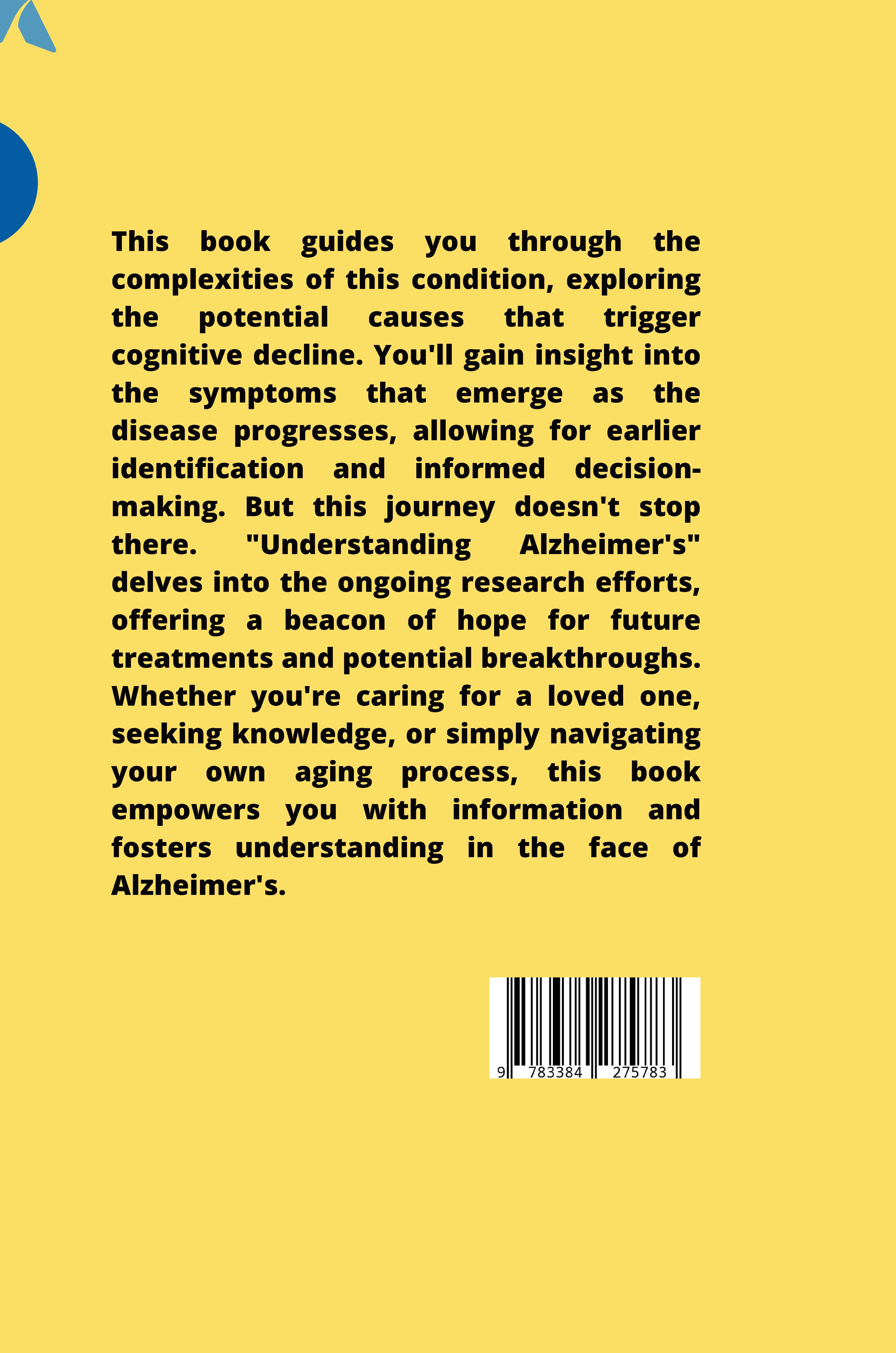 Rückseitencover Understanding Alzheimer's: A Journey Through Causes, Symptoms, and Research
