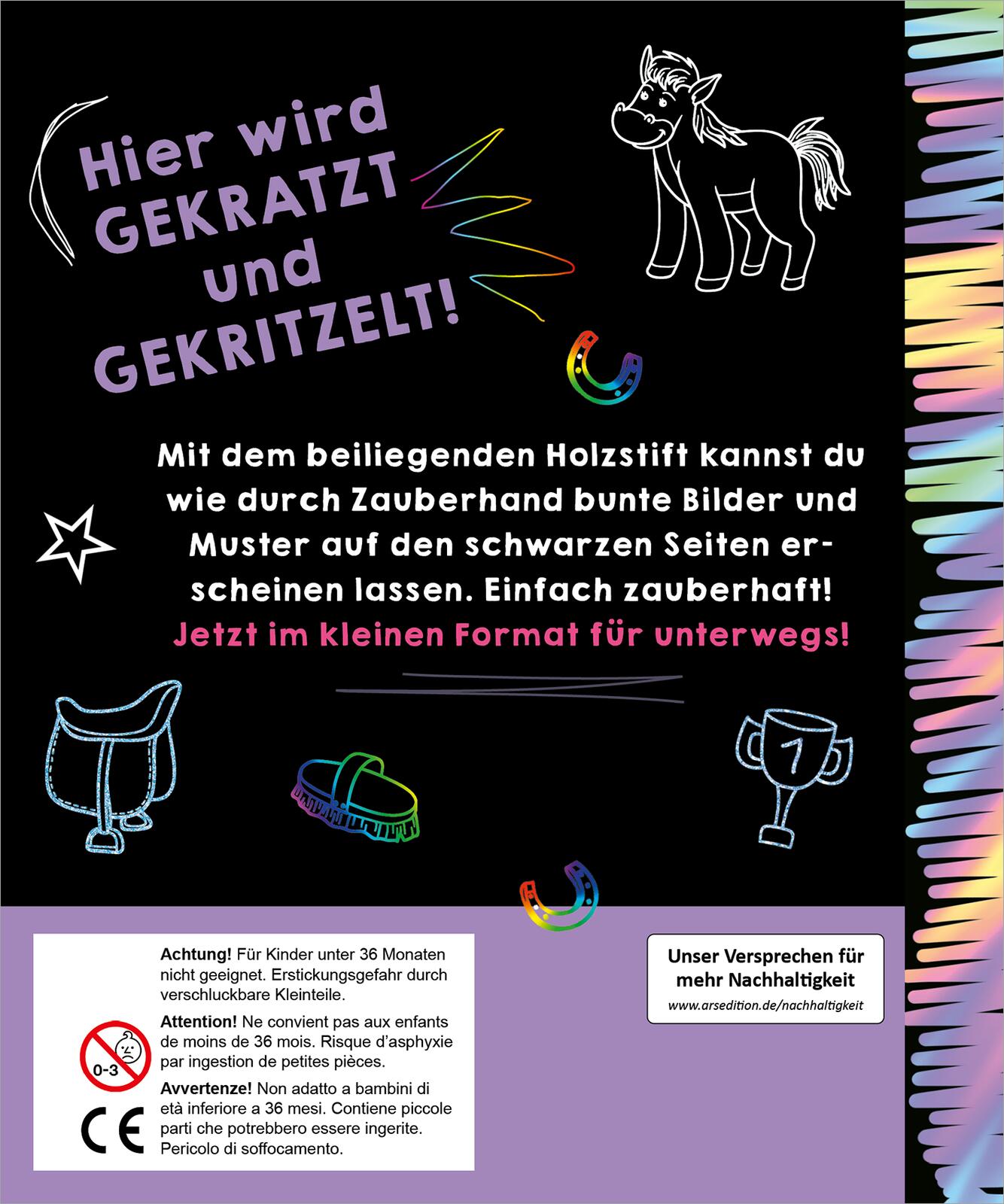 Rückseitencover Kritzkratz-Spaß Pferde