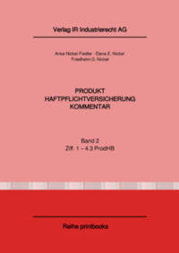 Vorderes Coverbild Produkthaftpflichtversicherung / Produkthaftpflichtversicherung Kommentar