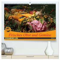 Vorderes Coverbild Frisches Obst und Gemüse (hochwertiger Premium Wandkalender 2025 DIN A2 quer), Kunstdruck in Hochglanz