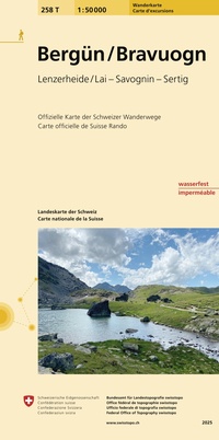 Vorderes Coverbild 258T Bergün / Bravuogn Wanderkarte