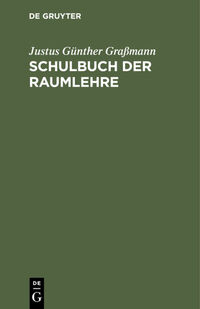 Vorderes Coverbild Schulbuch der Raumlehre