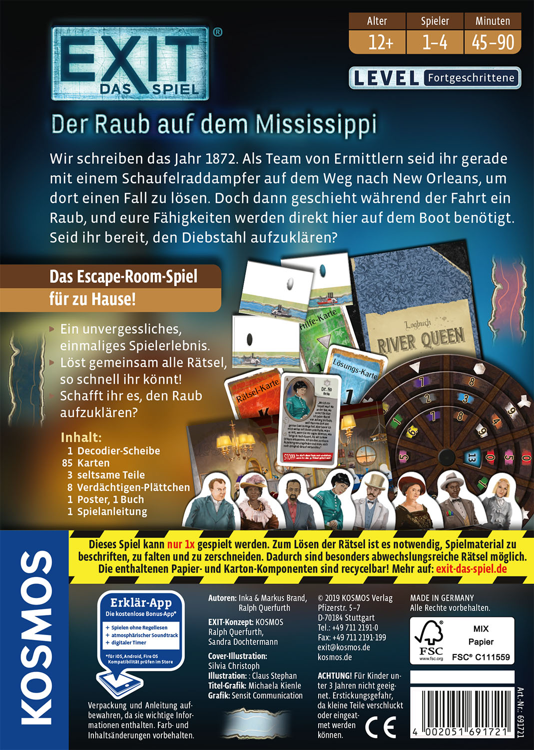 Rückseitencover EXIT® Der Raub auf dem Mississippi (F)