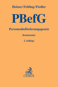 Vorderes Coverbild Personenbeförderungsgesetz. PBefG