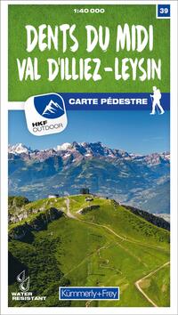Vorderes Coverbild Kümmerly+Frey Wanderkarte 39 Dents du Midi, Val d'Illiez, Leysin 1:40.000
