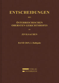 Vorderes Coverbild Entscheidungen des Obersten Gerichtshofes in Zivilsachen