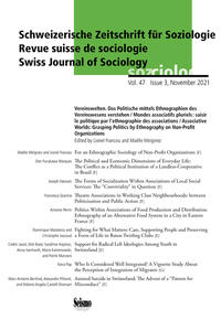 Vorderes Coverbild Schweizerische Zeitschrift für Soziologie