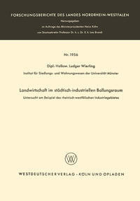 Vorderes Coverbild Landwirtschaft im städtisch-industriellen Ballungsraum