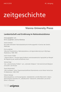 Vorderes Coverbild Landwirtschaft und Ernährung im Nationalsozialismus