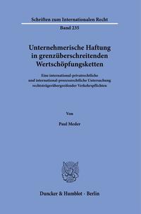 Vorderes Coverbild Unternehmerische Haftung in grenzüberschreitenden Wertschöpfungsketten.