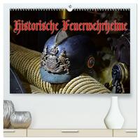 Vorderes Coverbild Historische Feuerwehrhelme (hochwertiger Premium Wandkalender 2025 DIN A2 quer), Kunstdruck in Hochglanz