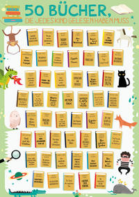 Vorderes Coverbild 50 Bücher, die jedes Kind gelesen haben muss