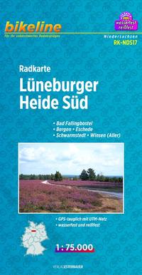 Vorderes Coverbild Radkarte Lüneburger Heide Süd (RK-NDS17)