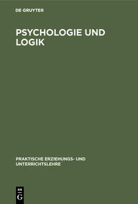 Vorderes Coverbild Psychologie und Logik