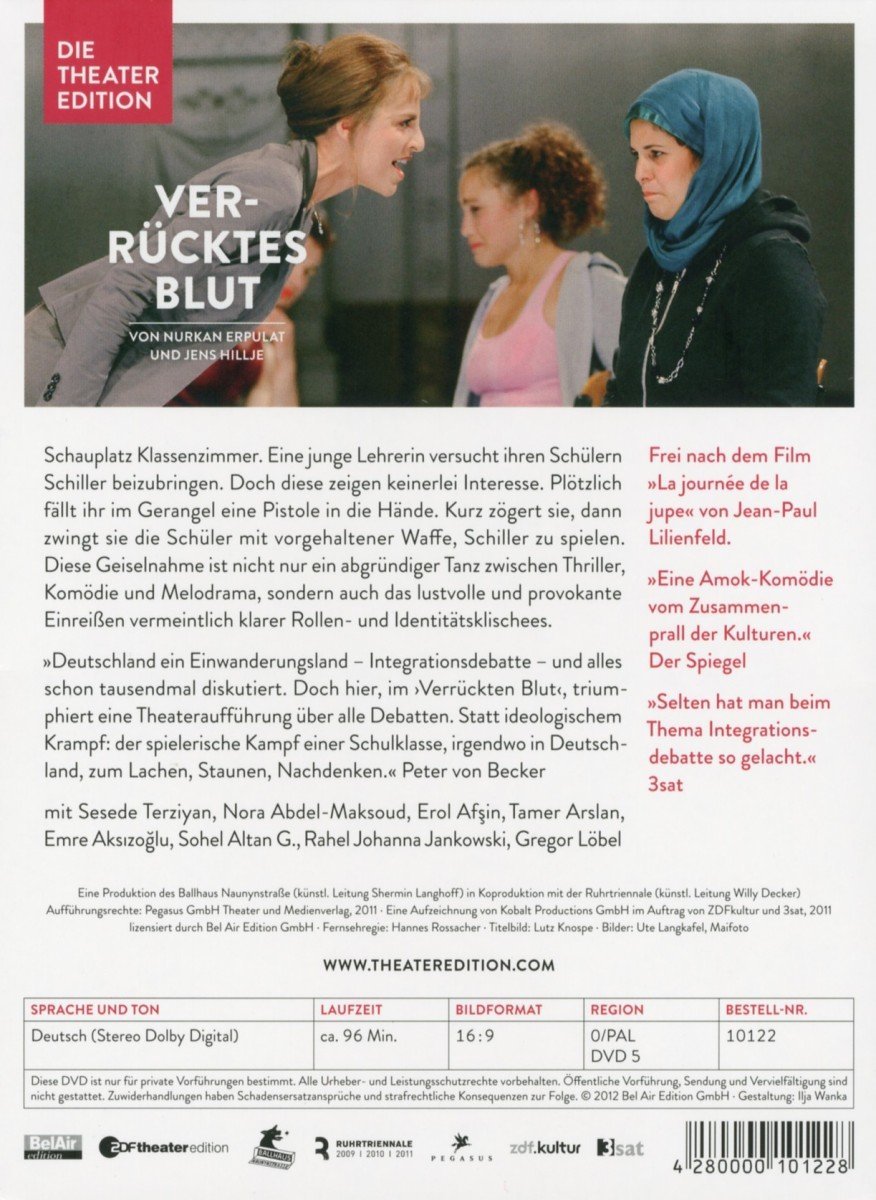 Rückseitencover N. Erpulat/J. Hillje: Verrücktes Blut