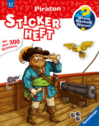 Vorderes Coverbild Wieso? Weshalb? Warum? Stickerheft - Piraten