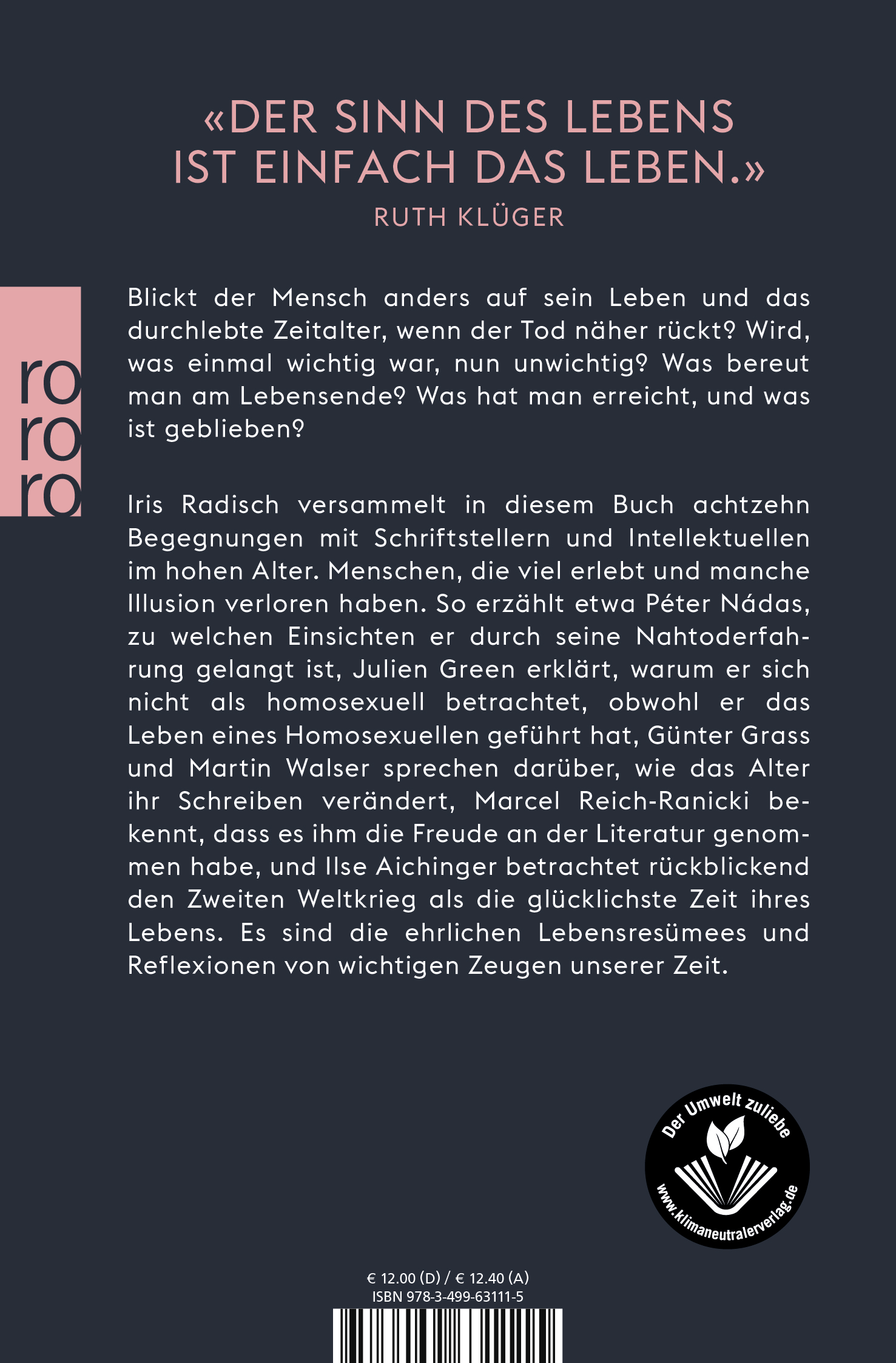 Rückseitencover Die letzten Dinge