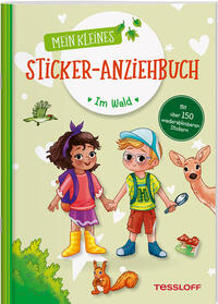 Vorderes Coverbild Mein kleines Sticker-Anziehbuch. Im Wald