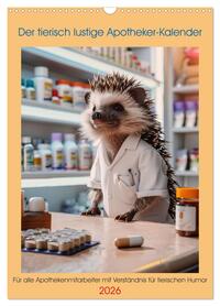 Vorderes Coverbild Der tierisch lustige Apotheker-Kalender (Wandkalender 2026 DIN A3 hoch), CALVENDO Monatskalender