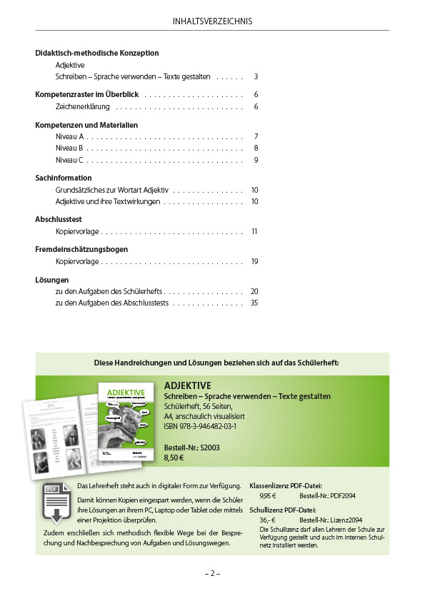 Beispielinhalt (Bild) Schreiben – Sprache verwenden – Texte gestalten