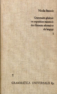 Vorderes Coverbild Nicolas Beauzée: Grammaire générale, ou exposition raisonée des éléments nécessaires du langage