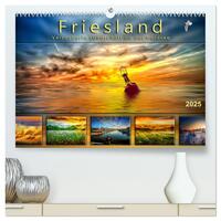 Vorderes Coverbild Friesland, verzauberte Landschaft an der Nordsee (hochwertiger Premium Wandkalender 2025 DIN A2 quer), Kunstdruck in Hochglanz