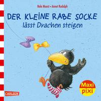 Vorderes Coverbild Maxi Pixi 233: Der kleine Rabe Socke lässt Drachen steigen
