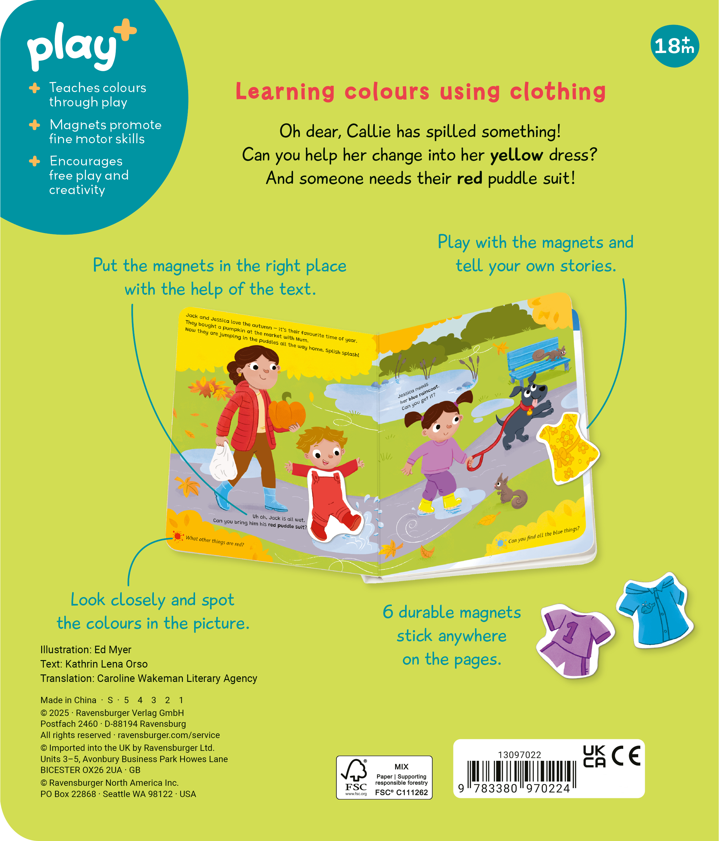 Rückseitencover Play+ My first Magnetic Book: Match and Learn Colours