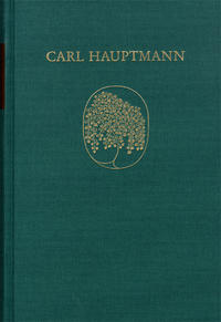 Vorderes Coverbild Carl Hauptmann: Sämtliche Werke / Band VIII,1: Späte Erzählungen (Textband)