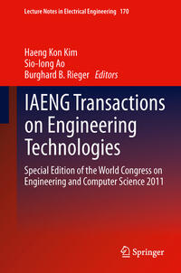 Vorderes Coverbild IAENG Transactions on Engineering Technologies