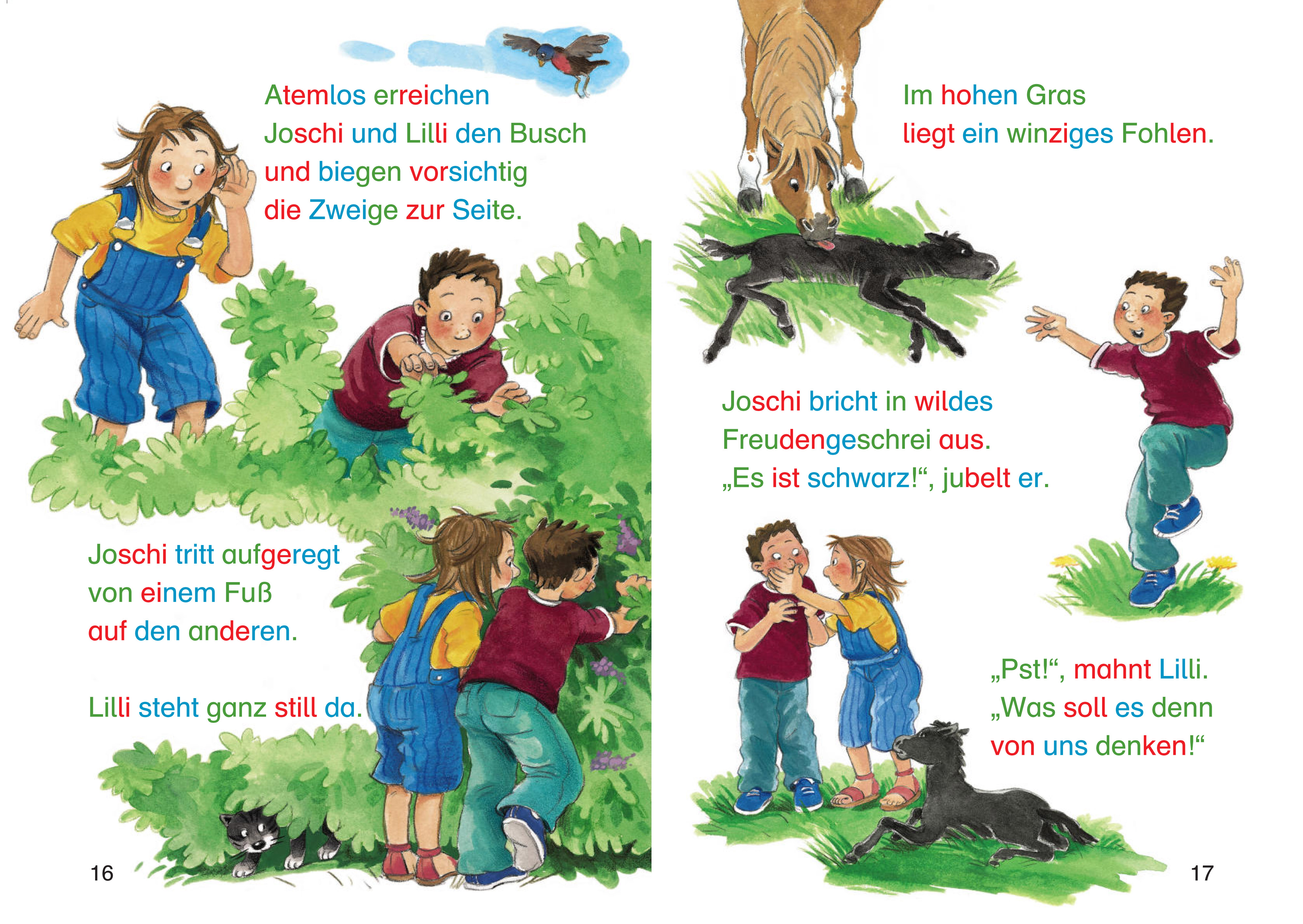 Beispielinhalt (Bild) Lesetiger - Zwei Ponys machen doppelt Spaß