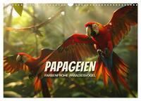Vorderes Coverbild Papageien - Farbenfrohe Paradiesvögel (Wandkalender 2025 DIN A3 quer), CALVENDO Monatskalender