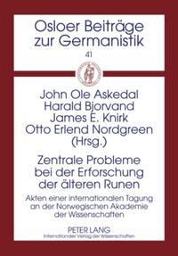 Vorderes Coverbild Zentrale Probleme bei der Erforschung der älteren Runen