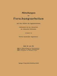 Vorderes Coverbild Mitteilungen über Forschungsarbeiten auf dem Gebiete des Ingenieurwesens