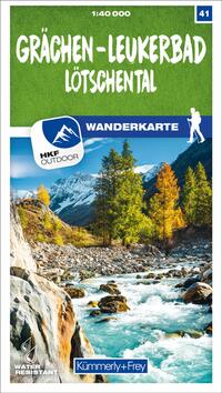 Vorderes Coverbild Kümmerly+Frey Wanderkarte 41 Grächen, Leukerbad 1:40.000