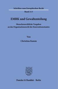 Vorderes Coverbild EMRK und Gewaltenteilung.