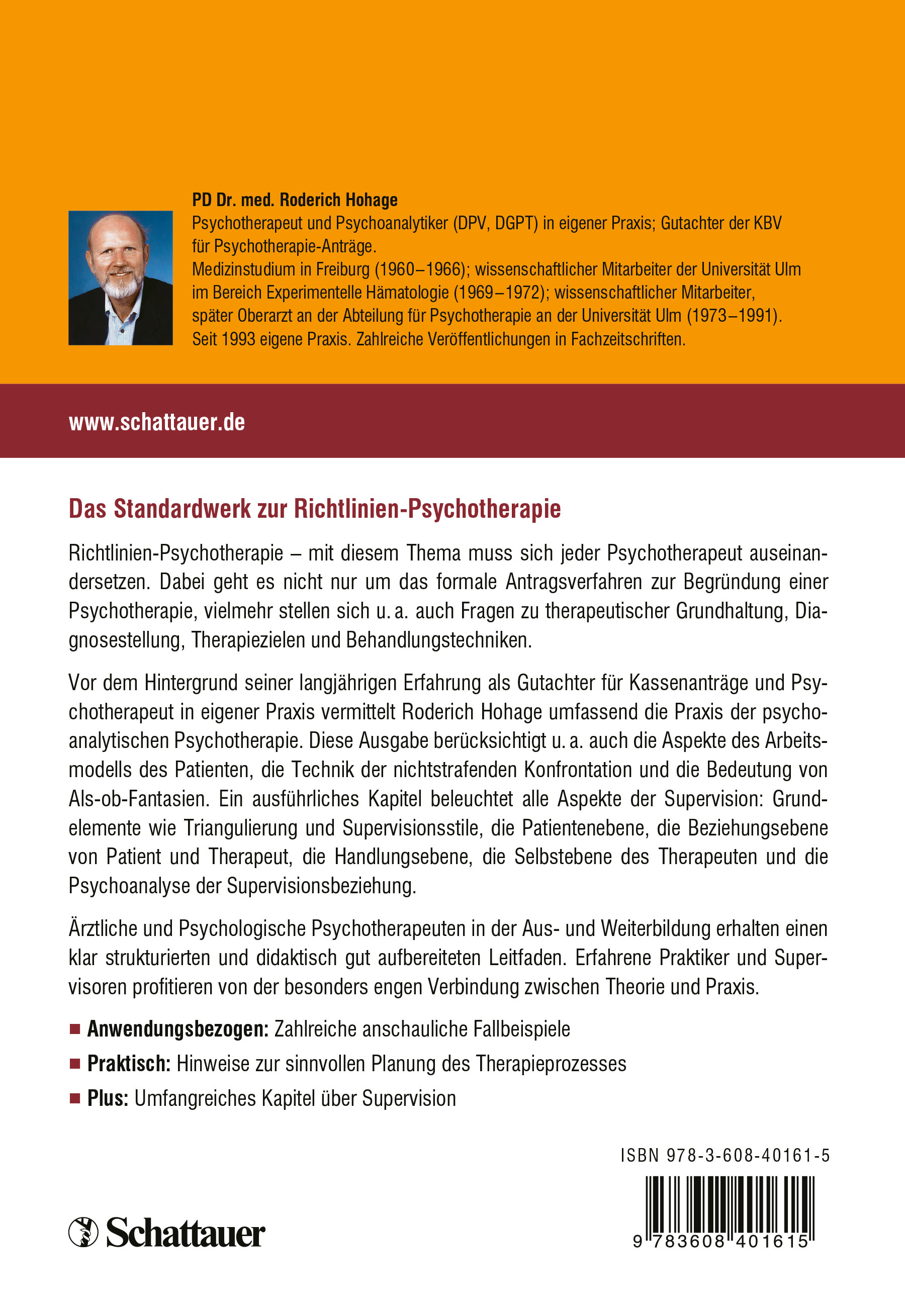 Rückseitencover Analytisch orientierte Psychotherapie in der Praxis