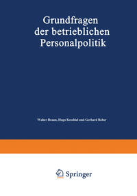 Vorderes Coverbild Grundfragen der betrieblichen Personalpolitik