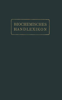 Vorderes Coverbild Biochemisches Handlexikon