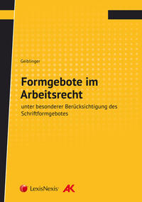 Vorderes Coverbild Formgebote im Arbeitsrecht